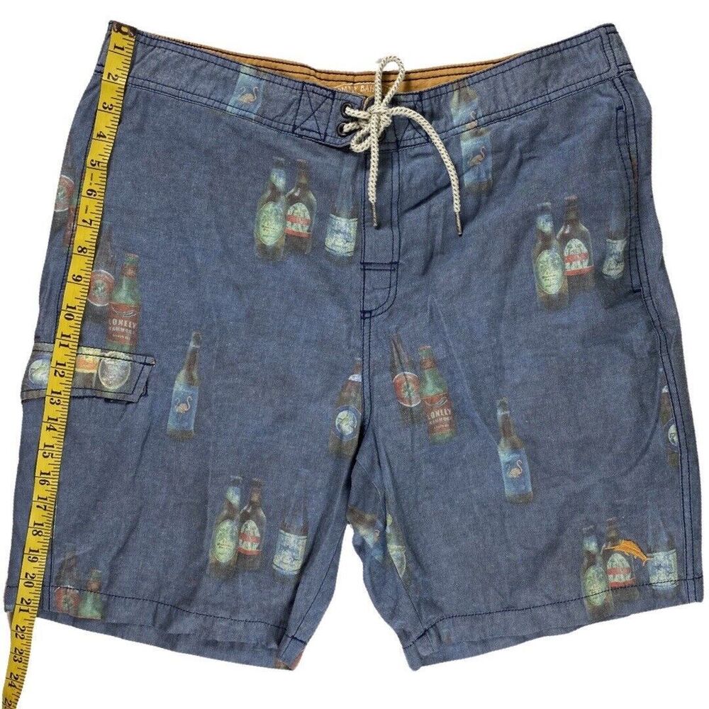 Tommy Bahama Relax Men's Size L Swim Trunks Blue Beer Print Casual Pool Beach - Picture 5 of 8